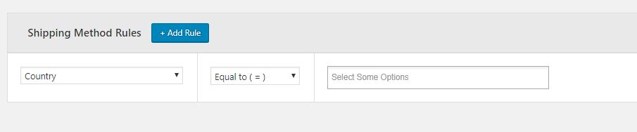 Shipping Method Rules Form - Advanced Flat Rate Shipping Method for WooCommerce